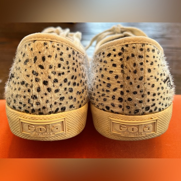 Gola faux fur with cheetah print and rainbow detail sneakers. Size 6 - Picture 10 of 11